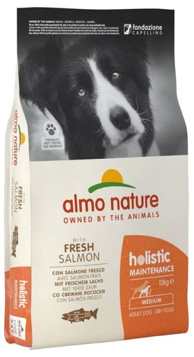 [AL0745] Almo Nature Holistic Dog M Zalm & Rijst (12 kg.)