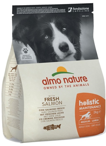 [AL0735] Almo Nature Holistic Dog M Zalm & Rijst (2 kg.)