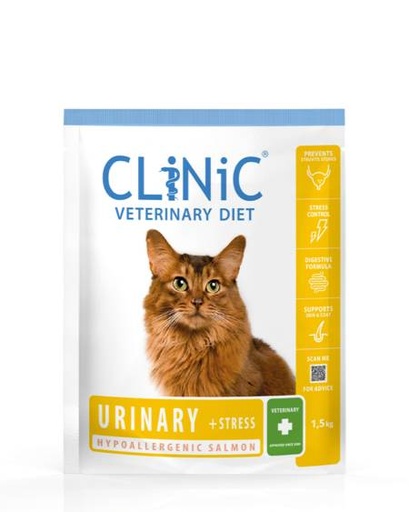 [CF300] CLiNiC Cat Urinary + Stress Salmon (1.5 kg.)
