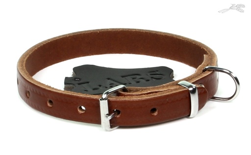 [L54112] Halsband Softlijn Kastanjebruin (12 mm / 35 cm)