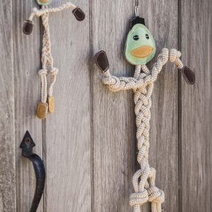 [ET10615] Huggle Hounds Naturals Duck Rope Knottie (9 mm)