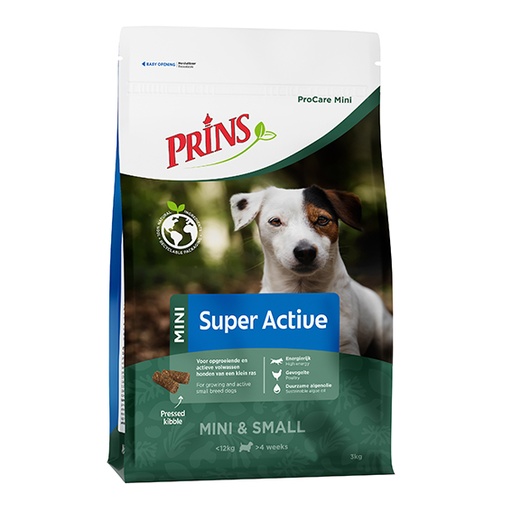 [PR03026] Prins Dog Mini Pressed Super Active (3 kg.)