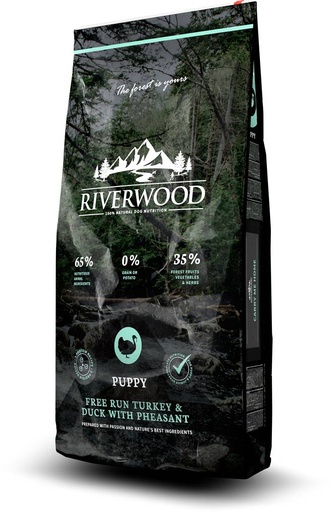 [JP141201] Riverwood Puppy Turkey & Duck With Pheasant (12 kg.)