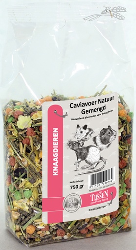 [KV09056] Tijssen Caviavoer Natuur Gemengd (750 gr.)