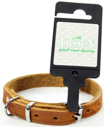 [L54421] Tijssen Halsband Vetleer Cognac (12 mm / 35 cm)