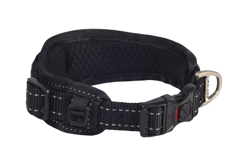 [RHBP06A] Rogz Utility Gevoerde Halsband (Black Reflective, Large)