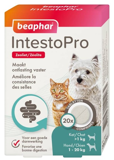 [BP14126] Beaphar Intestopro kat / hond tot 20kg (20 tab.)