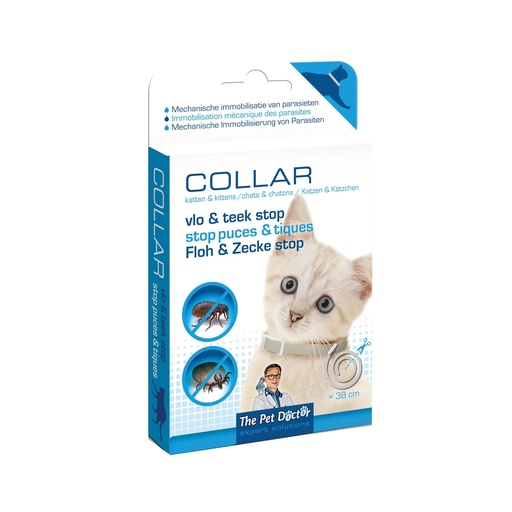 [BSI68305] Pet Doctor Vlo & Teek Stop Halsband Kat 38 cm 1 st.