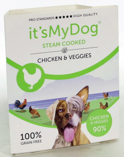 [IMD45400] it's My Dog Steam Cooked Chicken & Veggies (7 x 395 gr.)