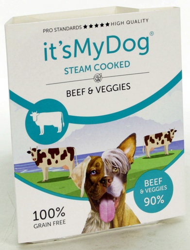 [IMD45402] it's My Dog Steam Cooked Beef & Veggies (7 x 395 gr.)