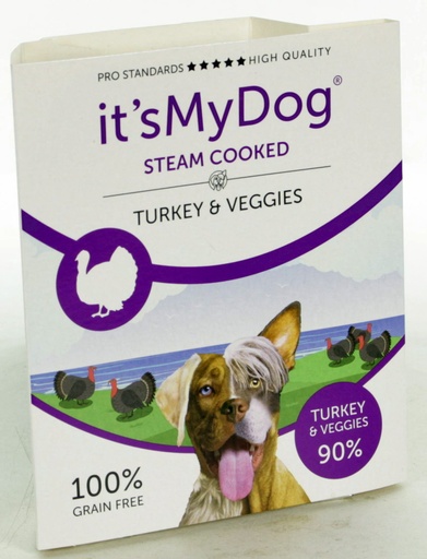 [IMD45404] it's My Dog Steam Cooked Turkey & Veggies (7 x 395 gr.)