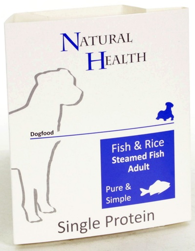 [NH114] Natural Health Dog Steamed P&S Fish & Rice (7 x 395 gr.)