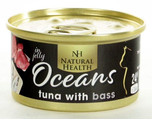 [NH933] Natural Health Cat Oceans Tuna & Bass (24 x 85 gr.)