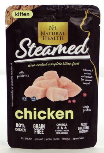 [NH966] Natural Health Cat Steamed Kitten Chicken (12 x 85 gr.)