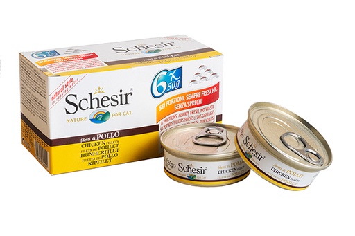 [AG75304] Schesir Cat Chicken & Rice Nat. (8 x 6 x 50 gr.)