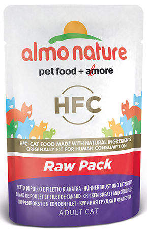 Almo Nature Raw Kip en Eend