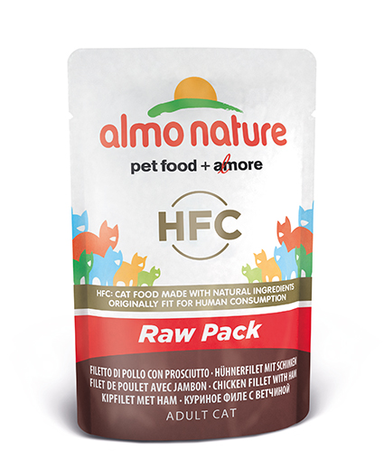 [AL5825] Almo Nature Raw Kip en Ham (24 x 55 gr.)
