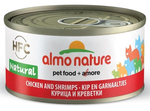 [AL9024] Almo Nature Kip met Garnaal (24 x 70 gr.)