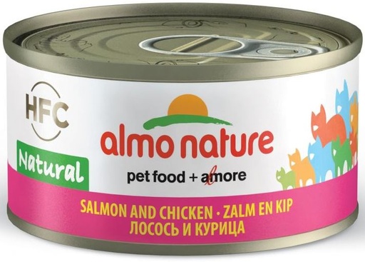 [AL9030] Almo Nature Zalm met Kip (24 x 70 gr.)