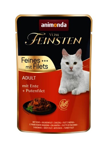 [AM83063] Feinsten Pouch Eend+Kalkoenfilet (18 x 85 gr.)
