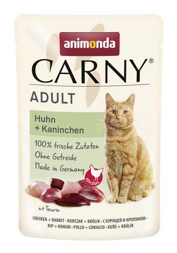 [AM83083] Carny Pouch Kip/Konijn (12 x 85 gr.)