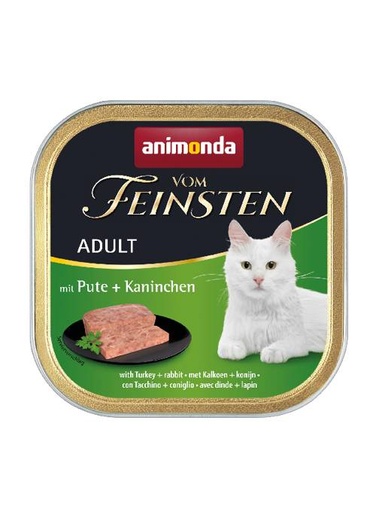 [AM83205] Feinsten Cat Adult Kalk+Konijn (32 x 100 gr.)