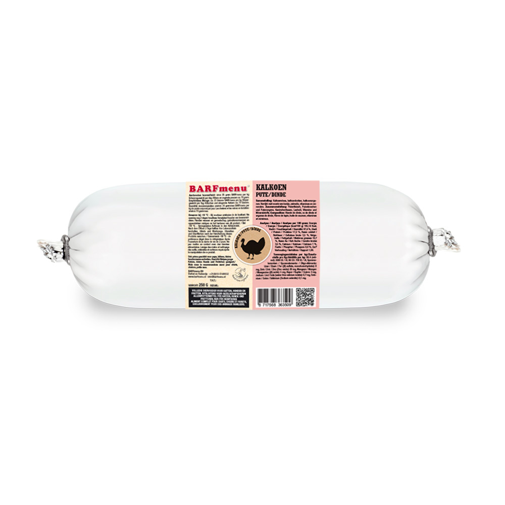 BARFmenu Kleine Hond & Kat Kalkoen