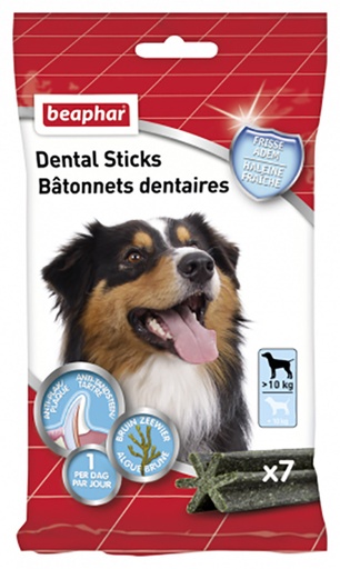 [BP14274] Beaphar Dental Sticks Middel/Grote Hond > 10 kg. (7 st.)