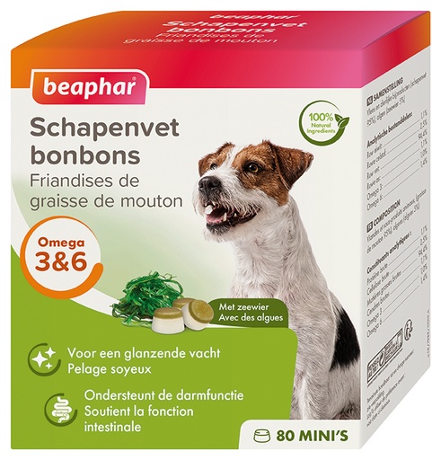 [BP61019] Beaphar Schapenvet Bonbons+Mini Zeewier (245 gr.)