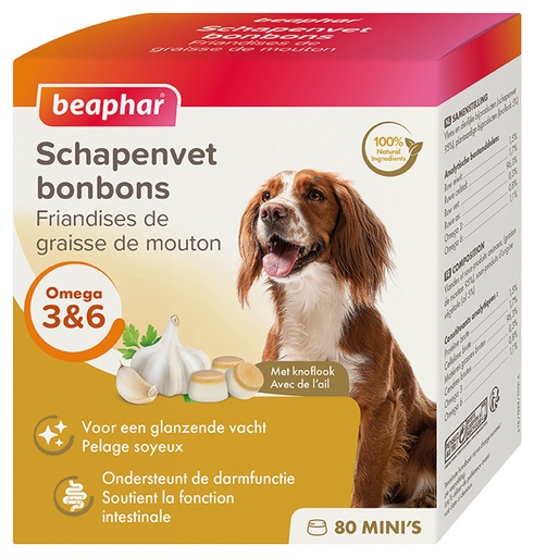 [BP61021] Beaphar Schapenvet Bonbons+Mini Knoflook (245 gr.)