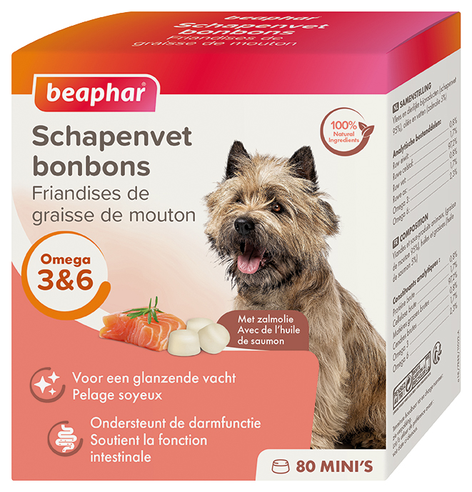 Beaphar Schapenvet Bonbons+Mini Zalm
