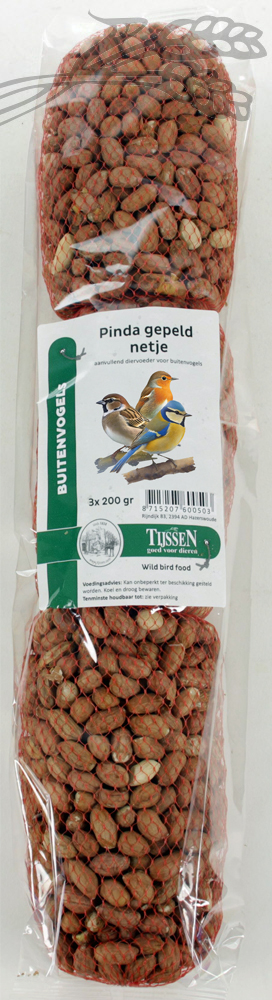 Tijssen Netje Pinda Gepeld Verpakt (16 x 3 x 200 gr.)