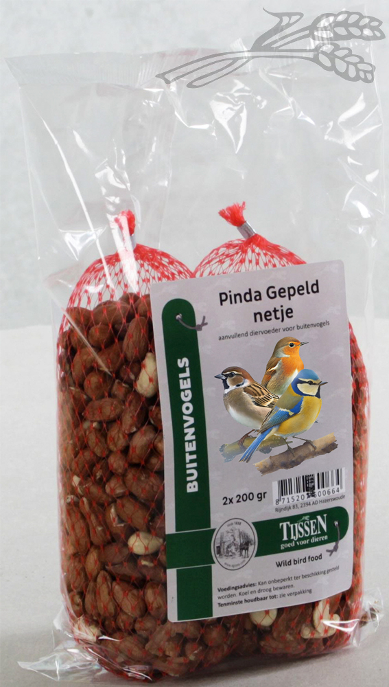 Tijssen Netje Pinda Gepeld Verpakt (24 x 2 x 200 gr.)