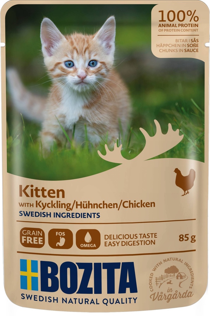 Bozita Feline Pouch Kitten Chicken in sauce 12 x 85 gr.