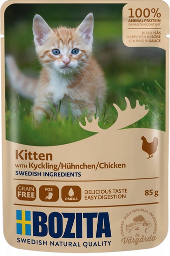 [BZ3620] Bozita Feline Pouch Kitten Chicken in sauce (12 x 85 gr.)