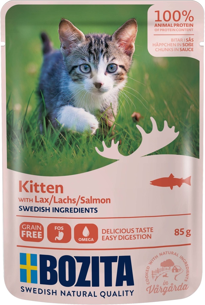 Bozita Feline Pouch Kitten Salmon in sauce 12 x 85 gr.