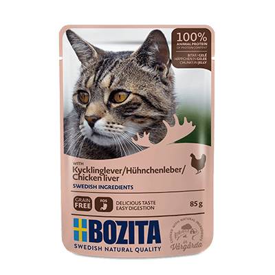 Bozita Feline Pouch Jelly Chickenliver 12 x 85 gr.