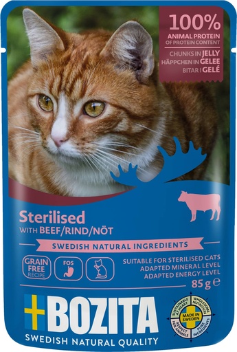 [BZ3646] Bozita Feline Pouch Indoor Beef in jelly 12 x 85 gr.