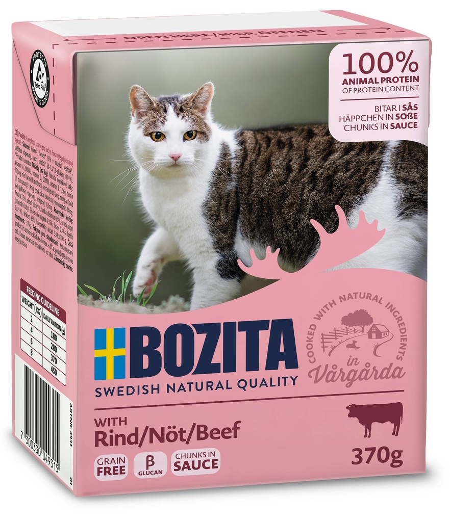 Bozita Tetra Feline Rund chunks in sauce 6 x 370 gr.