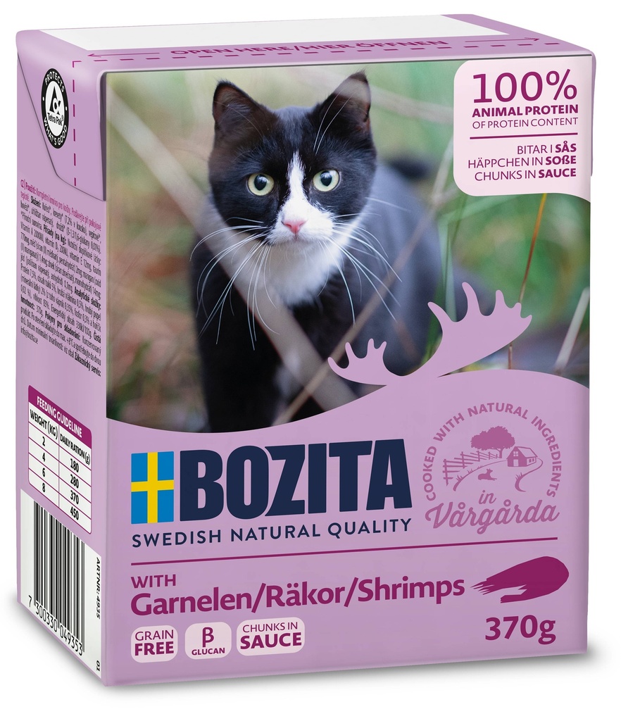 Bozita Tetra Feline Garnalen Chunks in sauce 6 x 370 gr.