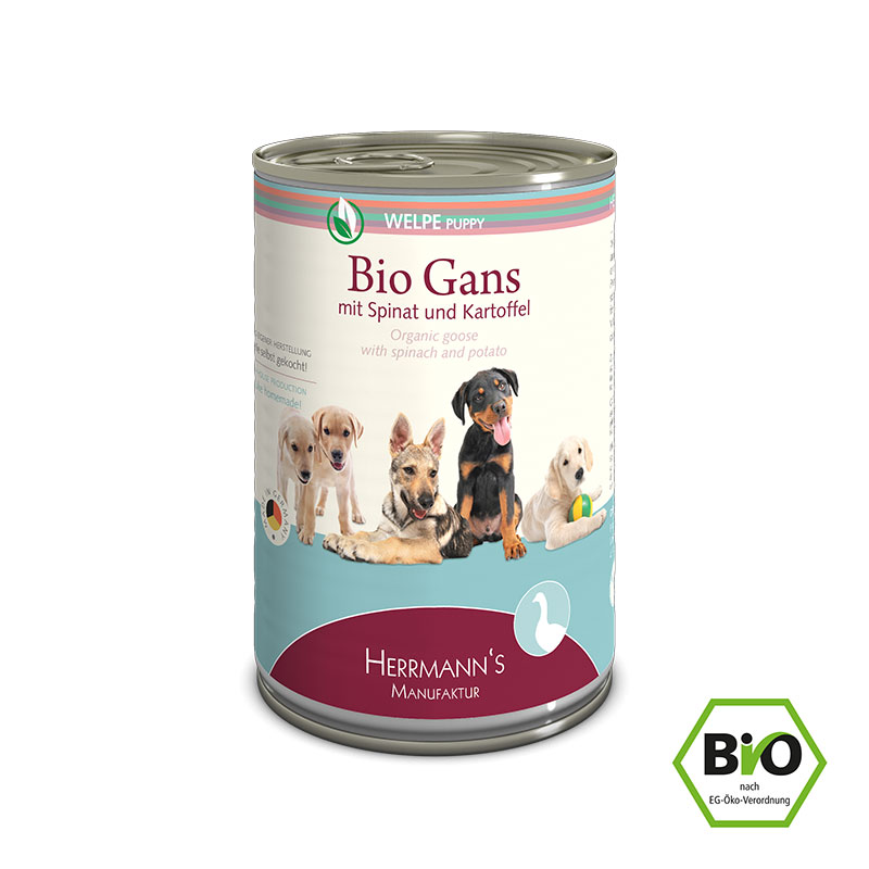 Herrmanns BIO Puppy Gans 12 x 400 gr.