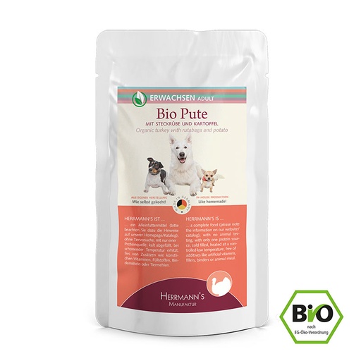 [CP00692] Herrmanns BIO Kalkoen Knolraap QS 15 x 150 gr.