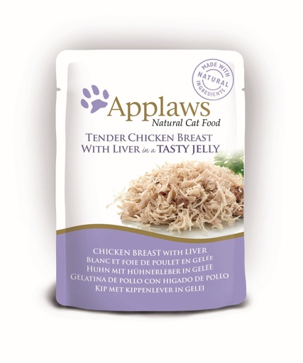 [CP43020] Applaws Cat Pouch Chicken/Liver in jelly 16 x 70 gr.