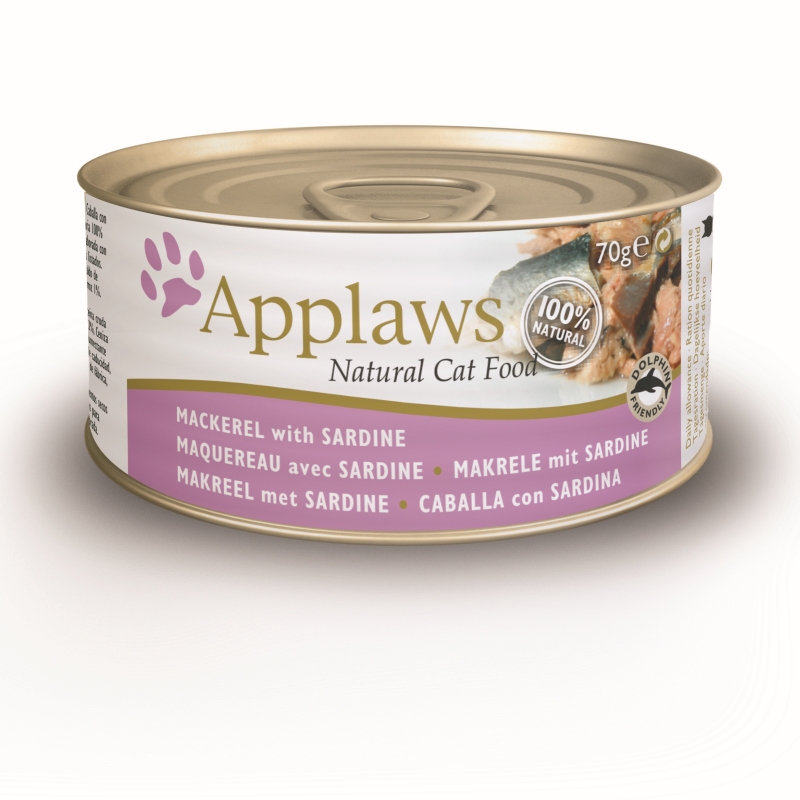 Applaws Blik Cat Mackerel & Sardine 24 x 70 gr.
