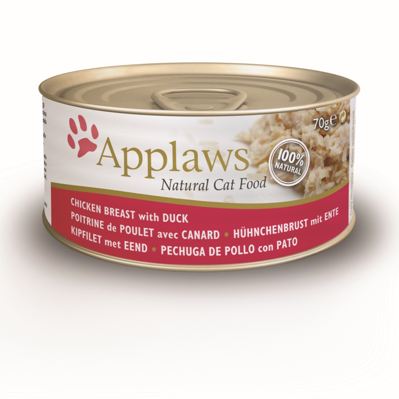 Applaws Blik Cat Chicken Breast & Duck 24 x 70 gr.