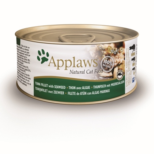 [CP49040] Applaws Blik Cat Tuna Fillet & Seaweed 24 x 70 gr.