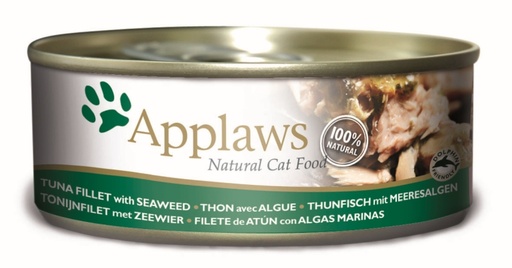 [CP49043] Applaws Blik Cat Tuna Fillet & Seaweed. 24 x 156 gr.