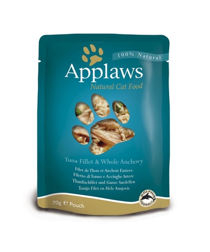 [CP49192] Applaws Cat Pouch Tuna & Anchovy 12 x 70 gr.