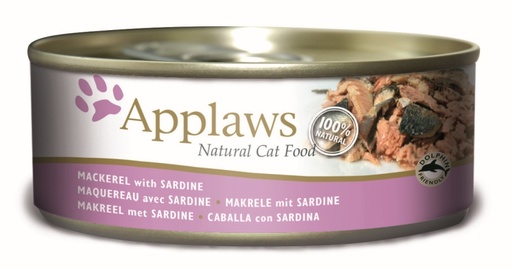 [CP89080] Applaws Blik Cat Mackerel Sardine 24 x 156 gr.