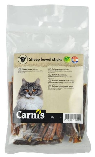 [CS54620] Carnis Kat Sticks Schapendarm (5 x 50 gr.)